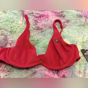 NWT Hollister Maroon Bikini Top
